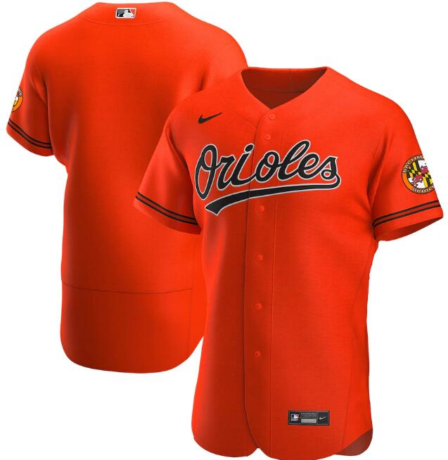 Men's Baltimore Orioles Blank Orange Flex Base Stitched Jersey